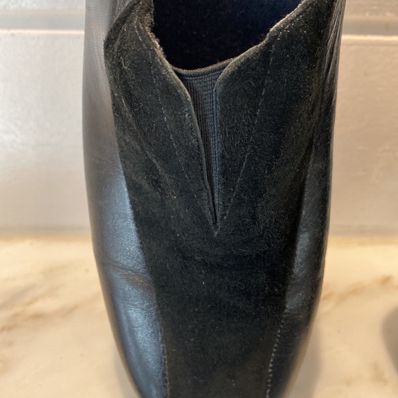 Vintage Munro Black Leather & Suede Shoes Size 7.5 - Picture 6 of 15